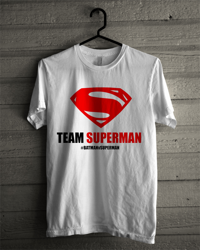 superman side white tee